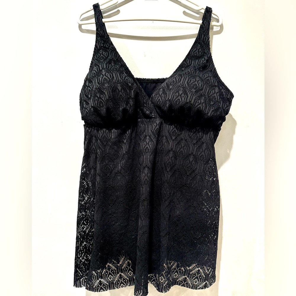 Swimsuits For All Black Lace One Piece